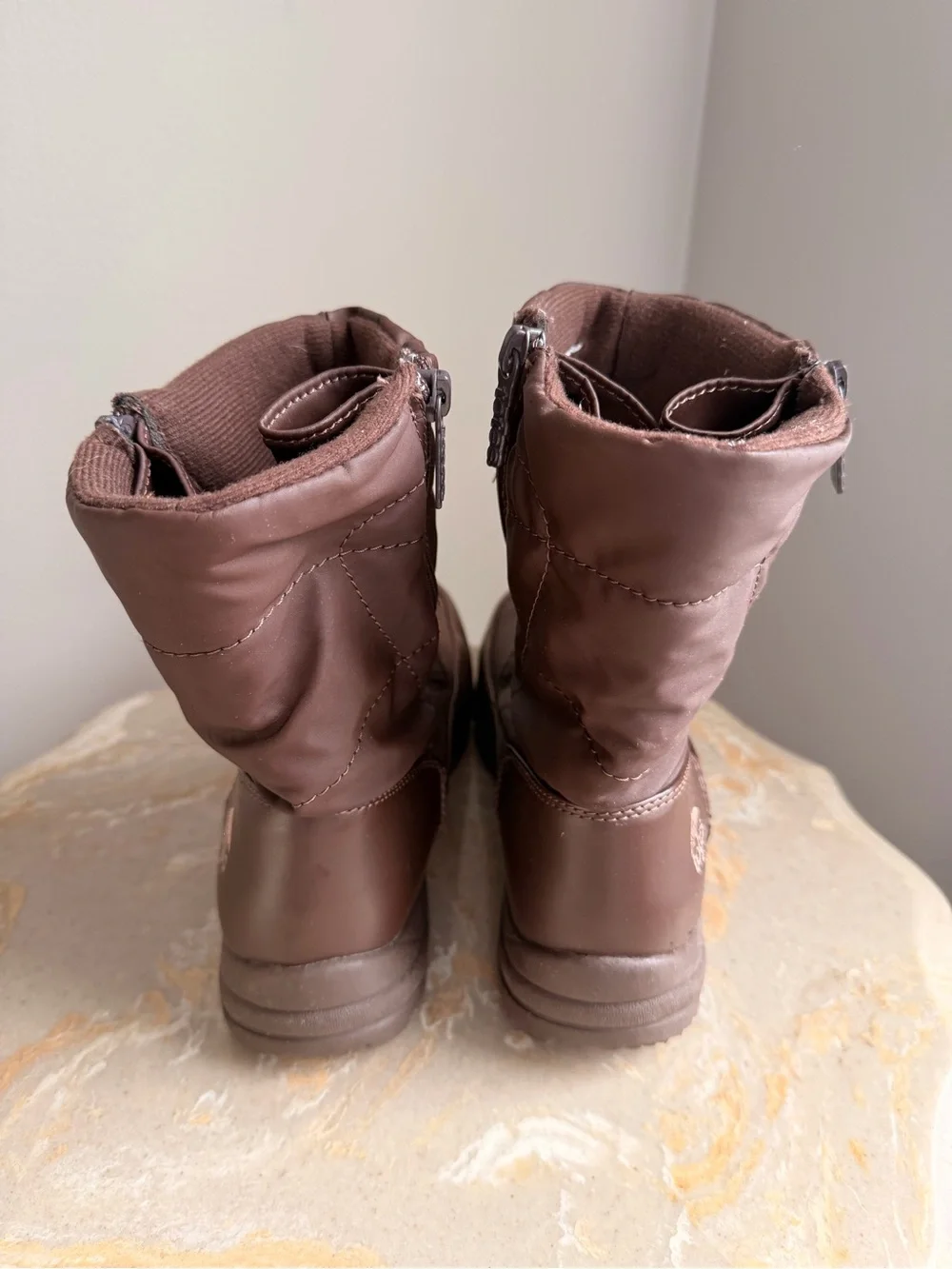 Totes Women’s 8 US Brown Winter Boots with Side Zipper UK 6.5 EU 40